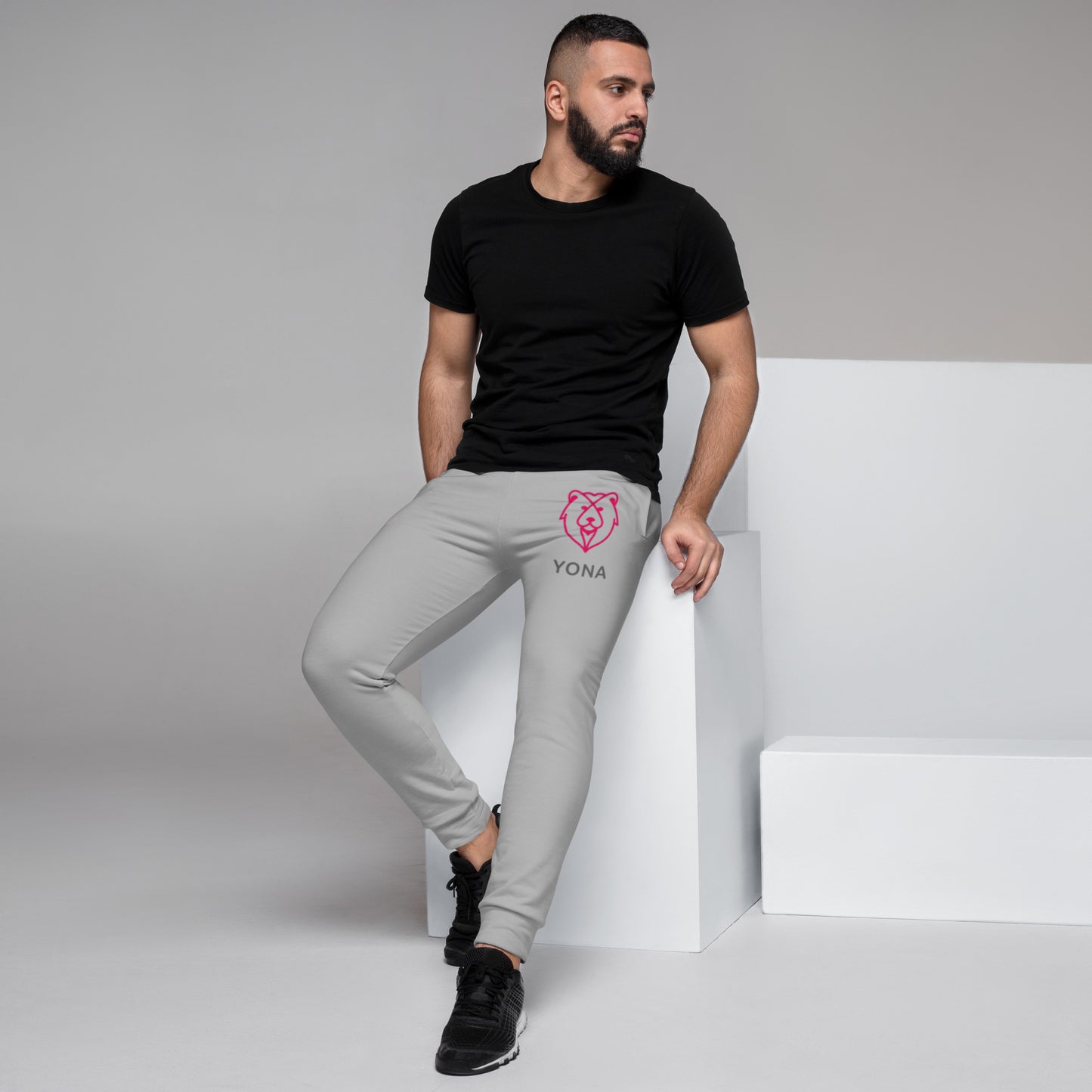 Men's Gray Large Logo Joggers