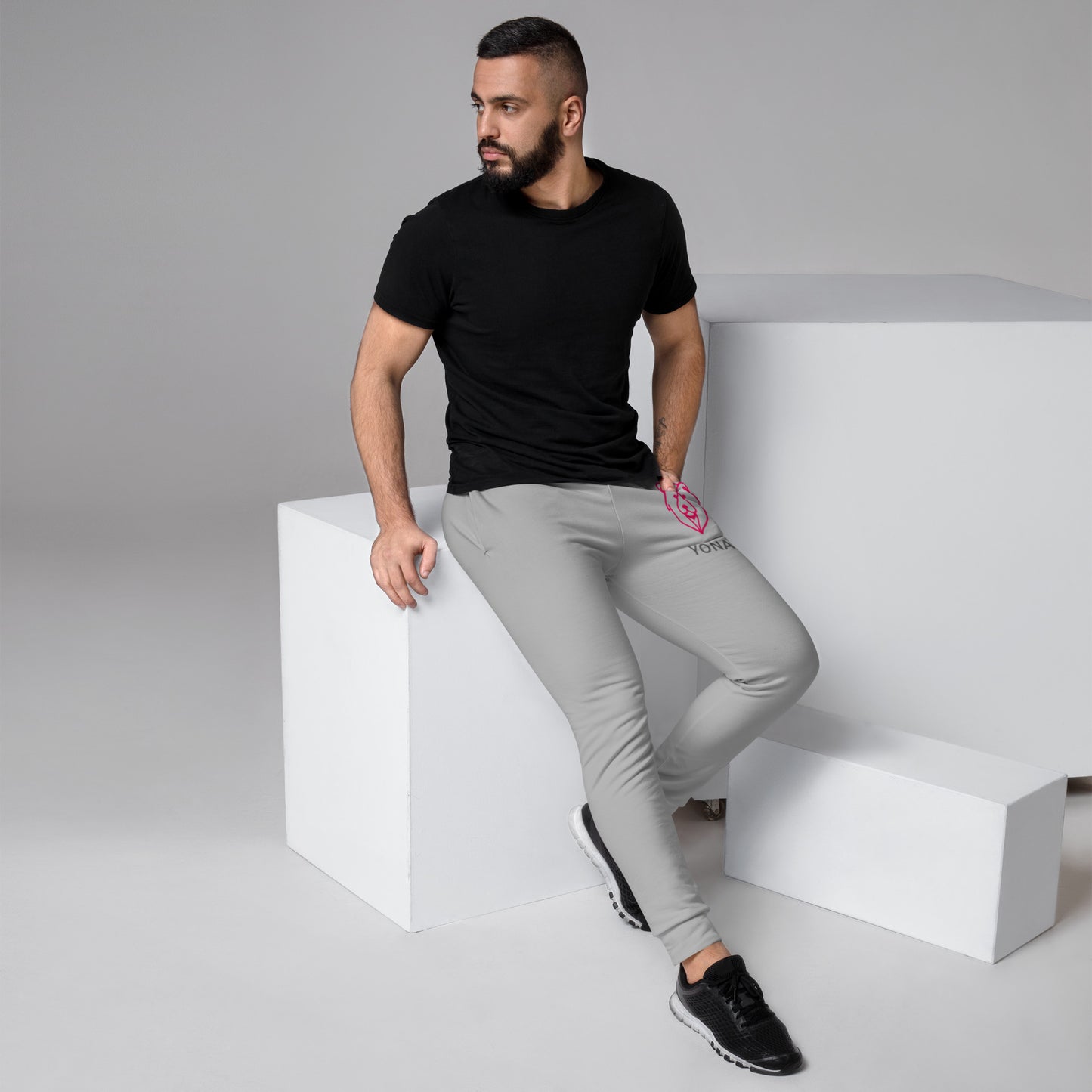 Men's Gray Large Logo Joggers