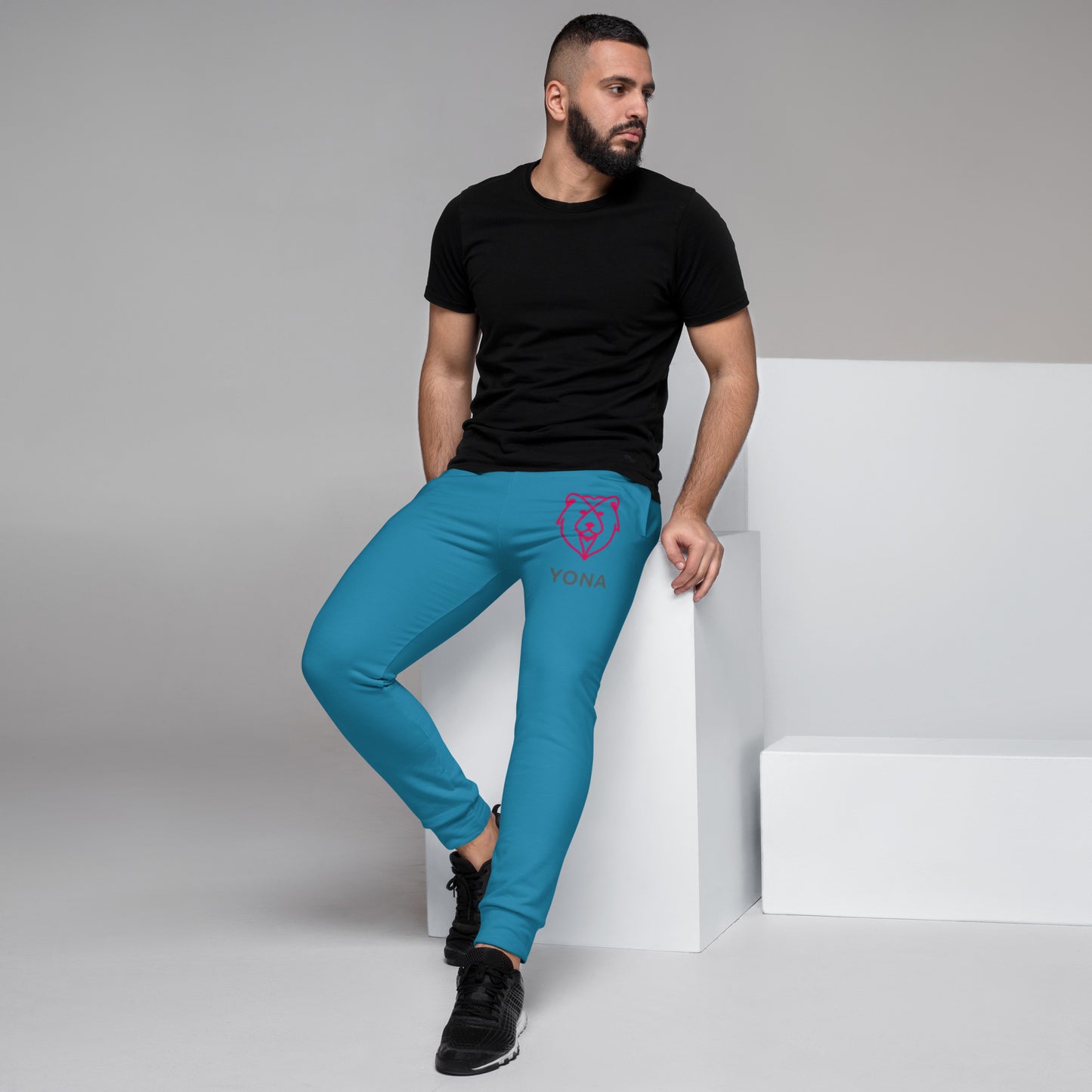 Men's Blue Large Logo Joggers
